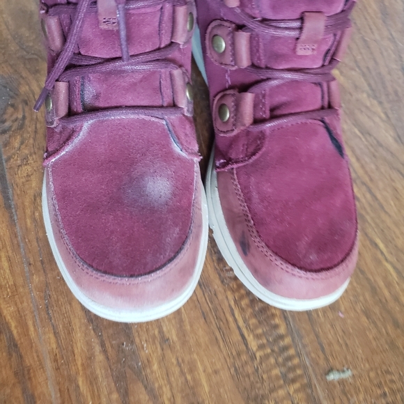 Sorel Women’s Explorer Joan Waterproof Boot maroon Size 7 pre-owned maroon - Picture 11 of 12